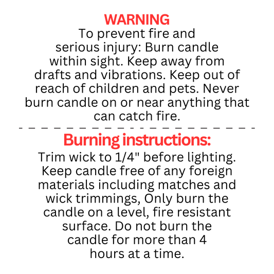 Candle Warning Label image 0