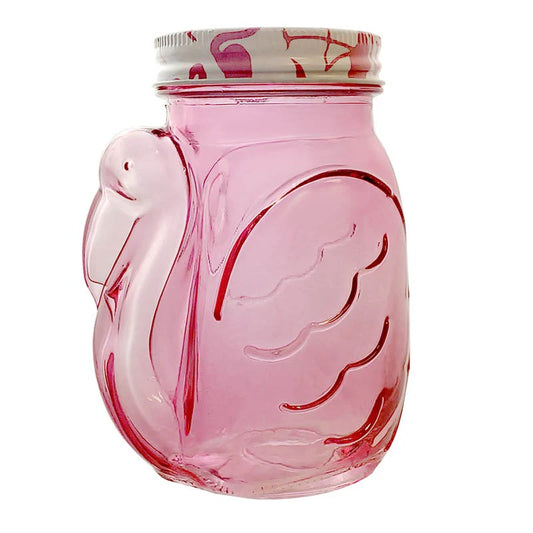 Pink Flamingo Mason Jars w/ Lids