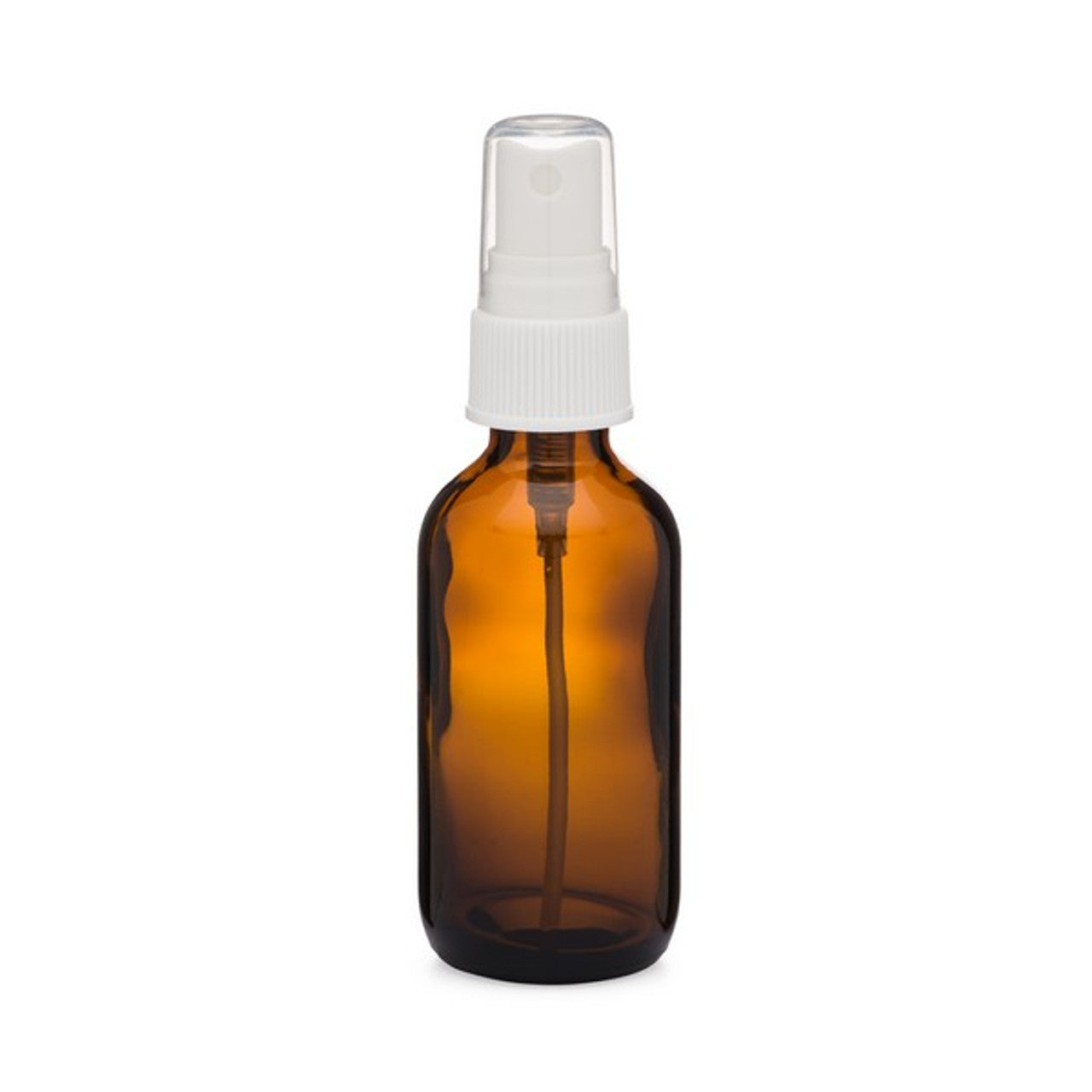 Glass Boston Round Bottles - Amber image 1