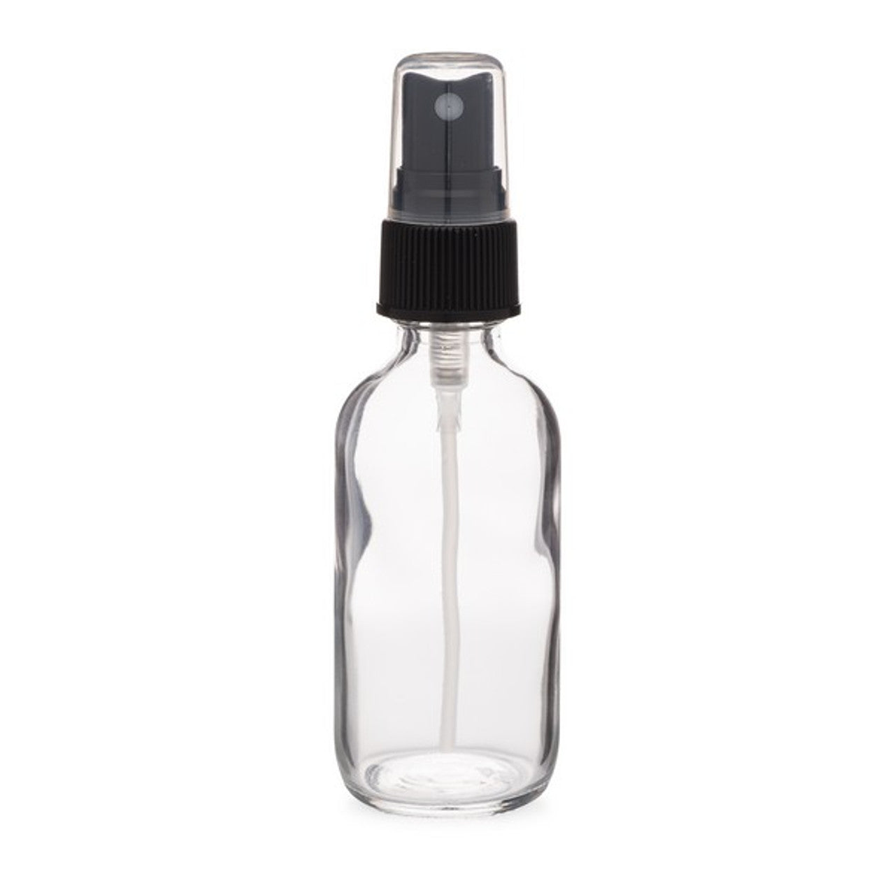 Glass Boston Round Bottles - Clear image 1