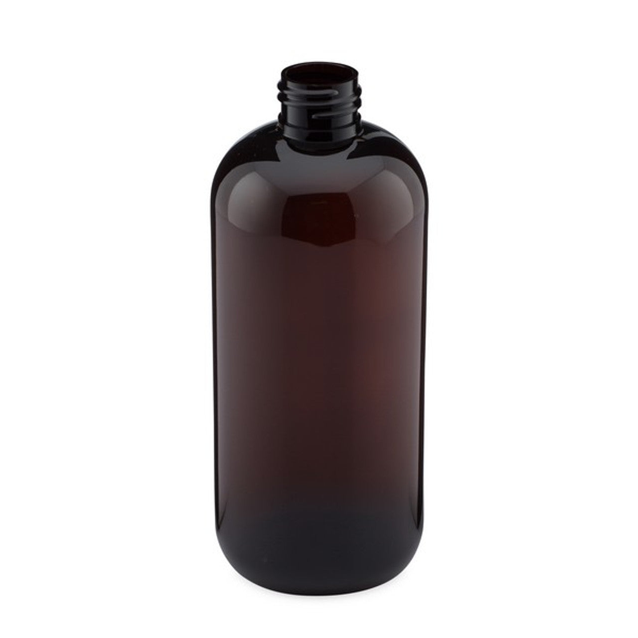 PET Boston Round Bottles - Amber image 1